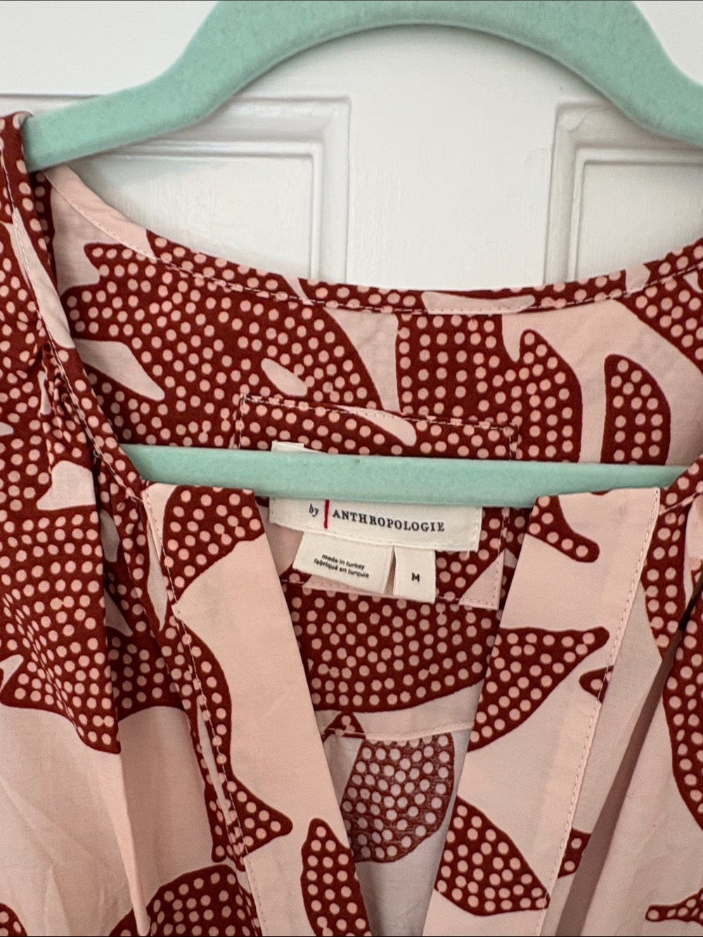 Anthropologie-Somerset Tiered Maxi Dress, Neutral / Rust Dotted Floral print - Picture 2 of 5